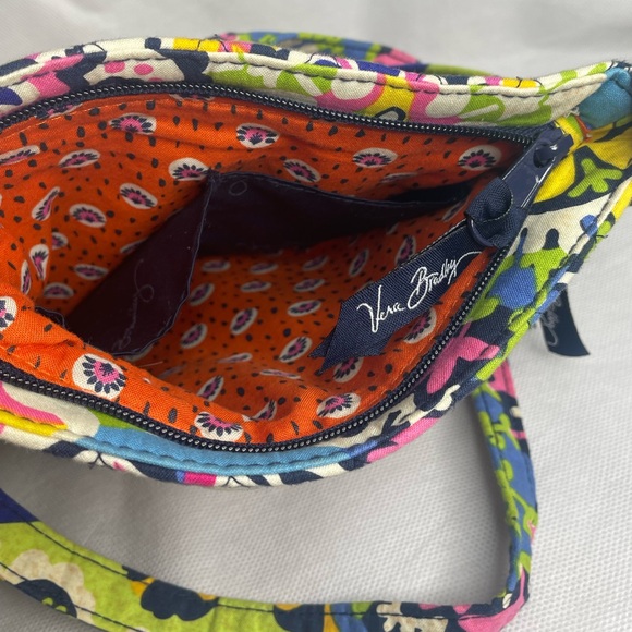 Vera Bradley Rio Crossbody Shoulder Bag Hobo Purse Floral Quilted Zipper Pouch - Picture 7 of 13